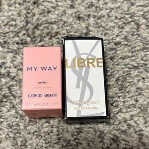 Luxury Fragrance Mini Bundle | YSL Libre + Armani My Way Nectar | New